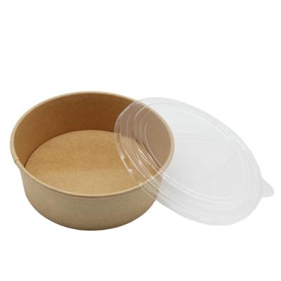 China 1100ml Disposable Eco Friendly Hotel Takeaway Food Rice Wrapping Paper Salad Bowl for sale