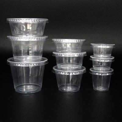 China Non Spill 4oz Eco Friendly Take Away Whole Sale PP Plastic Disposable Sauce Cups With Lid for sale