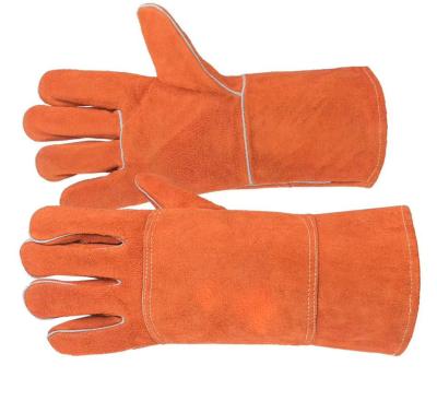 China Swelder Work Safety Welding Gloves Scare Industrial Work Split Leather Gloves For Welding for sale