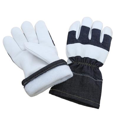 China Swelder Welding 10.5 Inch Fire Resistant Heat Resistant Sheep Leather Worker Welding Gloves for sale