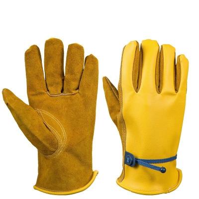 China Swelder Anti-Static Whip Leather Men's Work Driver Gloves Industrial Construction Safety Working Gloves for sale