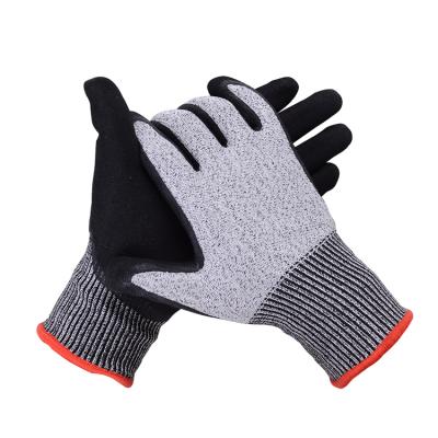 China SUN Cutter Level Gardening ANSI Cut 7 Working Gloves Nitrile Coating Gloves EN388 4X44F for sale