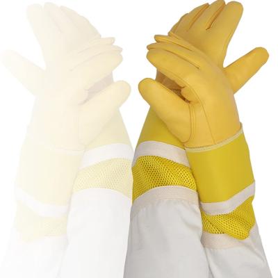 China Beekeeper Protective Gloves Swelder premium beekeeping gloves suitable for beginner and commercial beekeepers reinforced and ventilated cuff - long elastic for sale