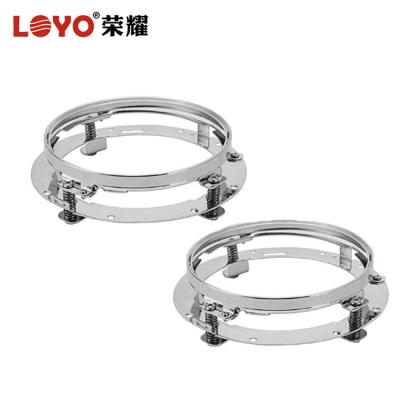 China 7inch Round Steel Headlight Ring Mounting Bracket For Harley for sale