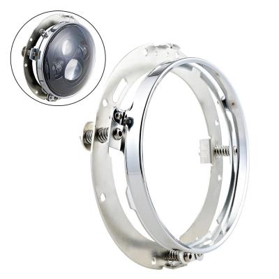 China Low Price 7 Inch LED Headlight Steel Ring Bracket Motorcycle for sale