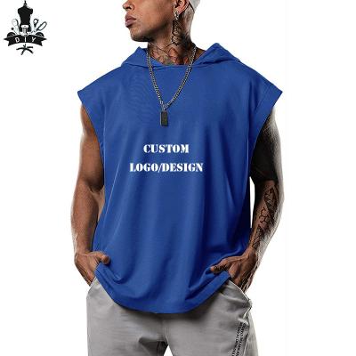 China Anti-Wrinkle Summer Shirts Custom Logo Sleeveless Mens Hoodies & Sweatshirts Mens Oversized Tank Tops for sale