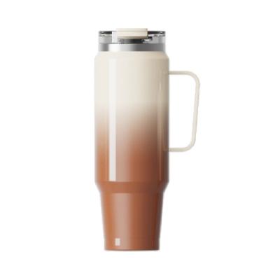 China Sustainable Custom Double Mouth 2 IN 1 Water Tumbler Insulated Stainless Steel With Straw for sale