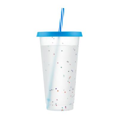 China Viable customization starry sky color changing magic reusable cup pp plastic cup that changes color for sale