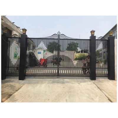 Cina Modern luxury wrought iron gate/villa, mansion, base pathway exterior design castle entrance custom garden gate in vendita