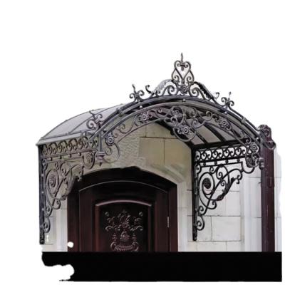 China High quality wrought iron metal windproof tent, garden awning, wrought iron pergola for sale