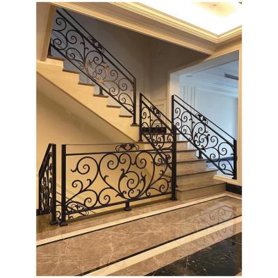 China Modern Asian Style Antique Wrought Iron Straight Staircase Hand Railings for sale