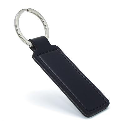 China Cheap Promotion Gifts Key Chain PU Key Tag Ring Wholesale Blank Leather Keyring FOB Tag for sale