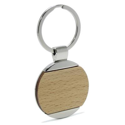 China Promotional Sales Promotion Circle Round Half Key Chain Key Ring Natural Wooden Wooden Key Tag Wooden Keytag Key Chain Custom Wholesale Blank for sale