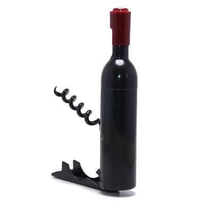 China Wine Bottle Fridge Magnet Screw Cook Tools Red Wine Bottle Opener Viable Shaped Multifunctional Portable Plastic Corkscrew for sale