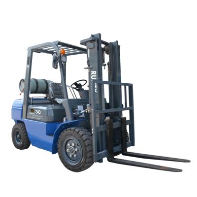 China Hydraulic lifting machinery 2 ton, 4.5m triple mast, side shift lpg forklift to carry construction material for sale