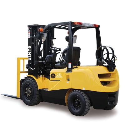 China New Hydraulic Series 2.0 Ton 2.5 Ton LPG And Gasoline Forklift Fuel Forklift Side Shift Double And Triple Mast for sale