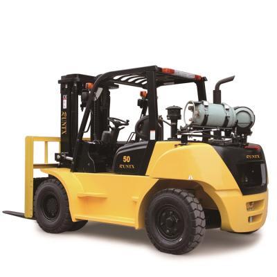 China Hydraulic Systems 5 Ton LPG&Gasoline Forklift With Double Air Filter for sale