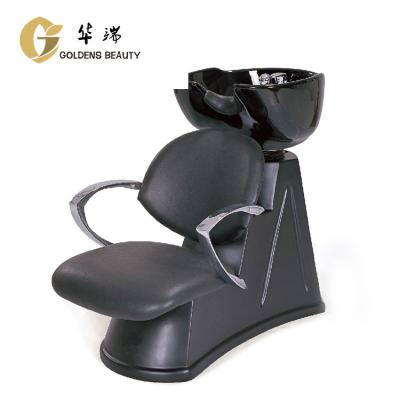 China Modern professional ceramic basin equipment salon massage shampoo reclining chair for sale for sale