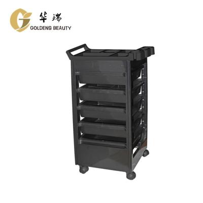 China Modern Portable Hair Beauty Salon Workstation Tool Storage Barber Trolley Salon Furniture 12 Months ABS Metal 6 Layers 8kg for sale