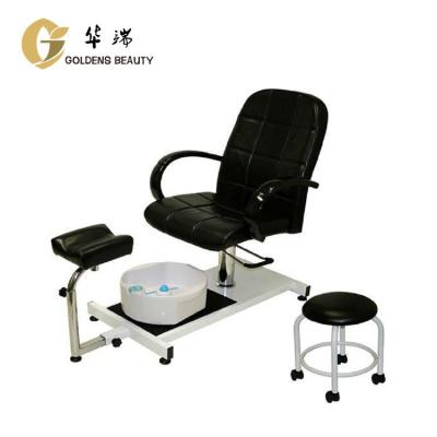 China Foot Spa Luxuriously Upholstered Swivel Chair Single Seat Salon Pedicure Swivel Chair for sale