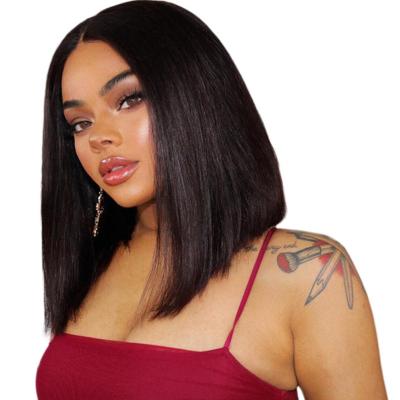 China Wholesale Silky Straight Glueless Bob Wigs Lace Front Peruvian Pixie Wave Short Full Virgin Human Hair Wigs Bob Wigs Curly Lace Frontal Hd Lace Wig for sale