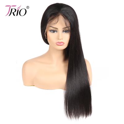 China Silky Straight Wave 13x4 13x6 360 HD Lace Front Human Hair Wigs Brazilian Straight 150% 180% Human Hair Lace Wigs For Black Woman for sale