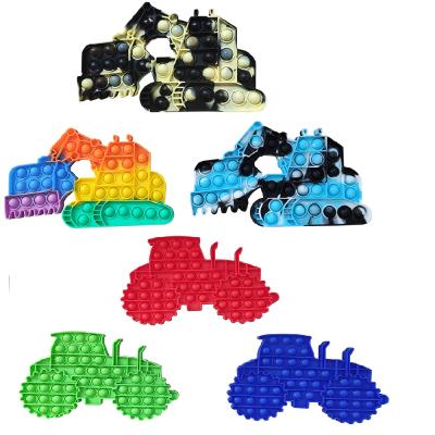 China Eco-Friendly Farm and Easter Popular Idea Silicone Bubble Push Up Toy Stress Relief Toy for sale