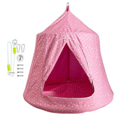 China New Design Indoor and Outdoor Kids Hanging Tent and Tent Swing with Crescent Stand for sale