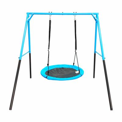 China 3+ages Portable Disc Seat Swing Set 40 Inches With Backed Rack for sale