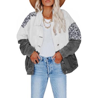 China Newest Style Viable Women's Coats Patchwork Camouflage Corduroy Cardigan Women's Jackets for sale