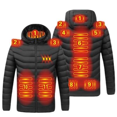 China QUICK DRY Men's Winter Hooded Warm Jackets USB Warmer Jacket Shell Sweater Smart Thermostat Warmer Outdoor Thick Soft Coat for sale