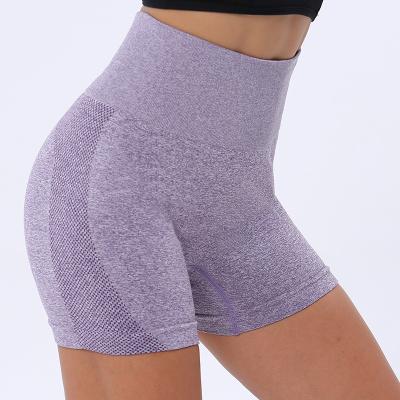 China Mesh Yoga Shorts Women High Waist Running Shorts Breathable Jogging Tight Sports Pocket Fitness Yoga Shorts Panties for sale