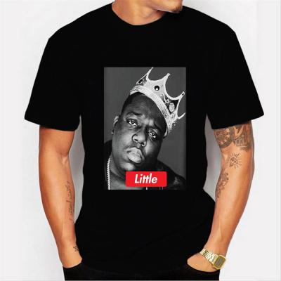 China Hip Hop Streetwear Biggie Smalls Vintage T-shirt Men's Casual Short Sleeve Tees Anti-Wrinkle Harajuku Biggie Smalls T Shirt for sale