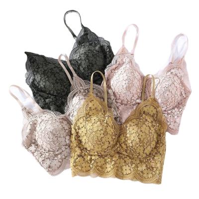 China QUICK DRY french cup lace fixed bra for women summer beauty back bra prevent cleavage no underwire chest wrap bra for sale