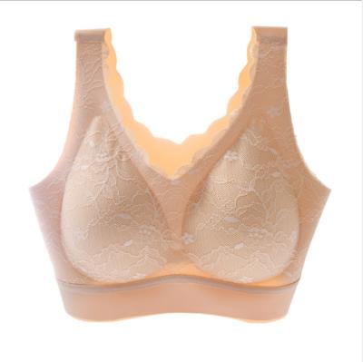 China Thailand latex lace antibacterial underwear traceless bra 2.0 sleep rings no lace full steel latex bra yoga for sale