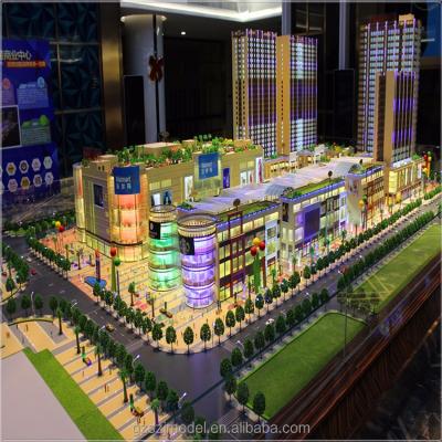 China Led commercial building models with shopping mall scale model, miniature scale model maker for sale