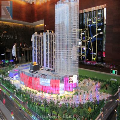 China Led lighting extraordinary acrylic building model for commercial real estate, Nice scale model maker for sale