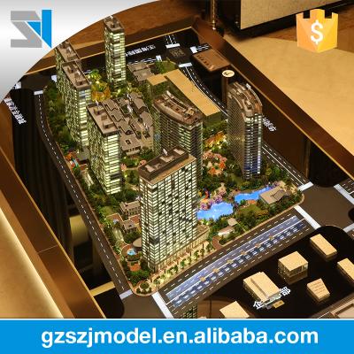 China Perfect Lighting House Scale Apartment Architectural Model , Led Lighting Building 3d Model Making for sale