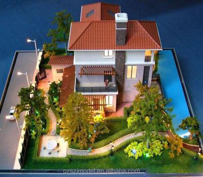 China Deploying Miniature Villa Model / 3D Architecture Model / Scale Model With LED for sale