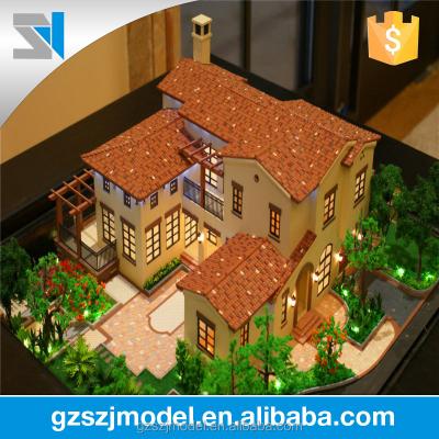 China Perfect lighting 3d rendering design for architectural model, led scale model, villa scale building model for sale