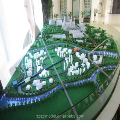 China Led Lighting Miniature Factory Model Led To House Plan Display , Model House Supply for sale