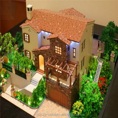 China Beautiful Villa Perfect Lighting Architectural Model Design , 3D Rendering Miniatures for sale