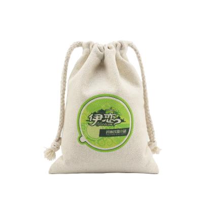 China Custom Reusable Eco-Friendly Logo Printed Gift Canvas Cotton Double String Handbag Shoe Dust Drawstring Bag for sale