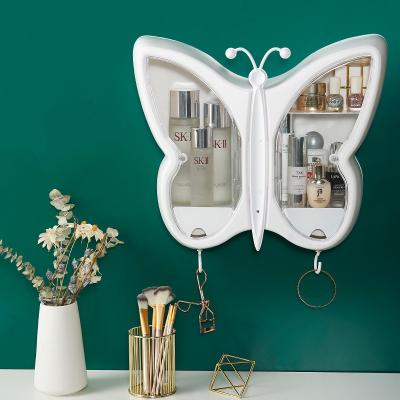 China Hot Selling Fashion Bathroom Wall Mounted Cosmetic Storage Box Cosmetic Organizer for sale