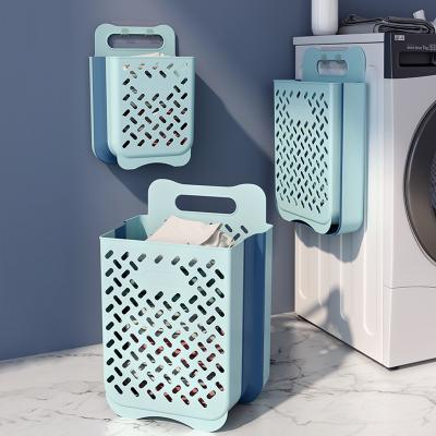 China Eco-friendly Durable Folding Household Laundry Basket Laundry Clothes Storage Basket Dirty Laundry Baskets for sale