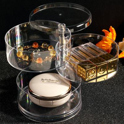 China Eco - Friendly 3 Layers Acrylic Rotating Jewelry Organizer For Table for sale