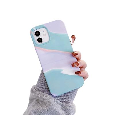 China Wholesale Watercolor Soft Colorful Silicone TPU Shockproof Phone Case For iPhone 13 Accept Custom Logo Rainbow Phone Shell for sale