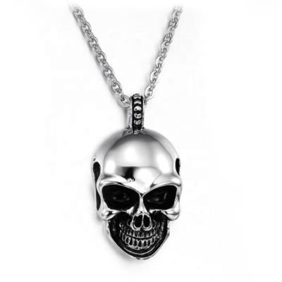 China Hot Sale Mens Punk Style Stainless Steel Skull Punk Necklace Fashion Models For Men Jewelry Gift for sale