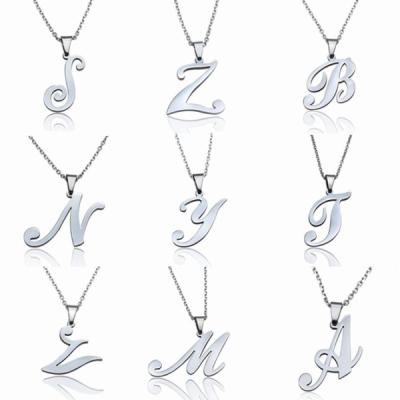 China CLASSIC Fashion Stainless Steel Design Customized Cheap Wholesale Letter Pendant Necklace for sale