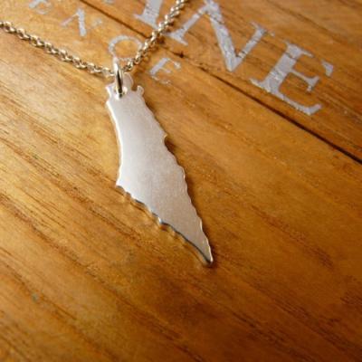 China CLASSIC High Quality Hot Selling Fashion Stainless Steel Cheap Wholesale Palestine Map Necklace For Sale for sale